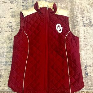 Crimson and cream University of Oklahoma Sooners vest